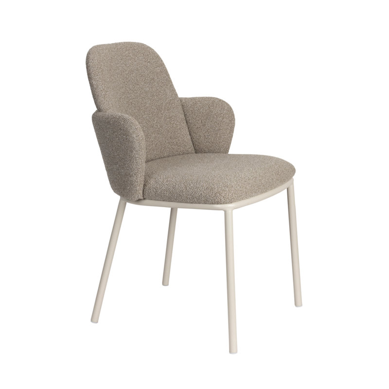 Jerrico Upholstered Arm Chair, Brown Beige
