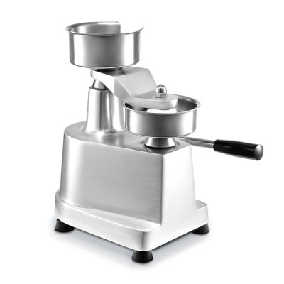 Commercial Burger Patty Maker, 5-Inch Cast Aluminum Hamburger Press with Stainless Steel Bowl and 1000 Patty Papers