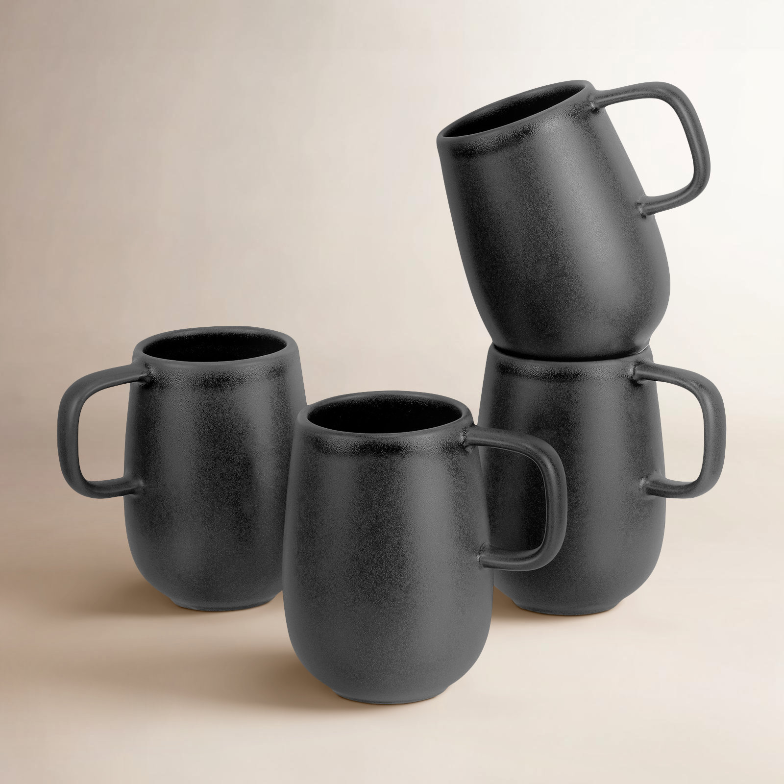Parkview Stoneware Coffee Mug, 7.6 fl oz., Black