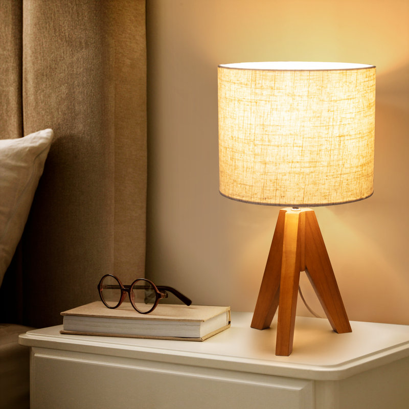 contemporary wooden side lamps