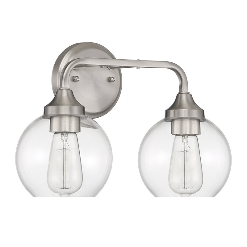 2 - Light Vanity Light, Brushed Nickel