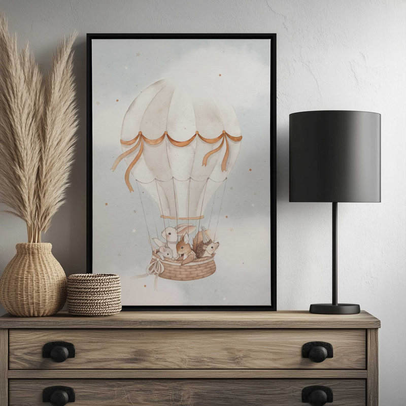 «Little Explorers» par Nina Stajner, reproduction d'art, H 16 po x l 12 po, Cadre flottant, Doré
