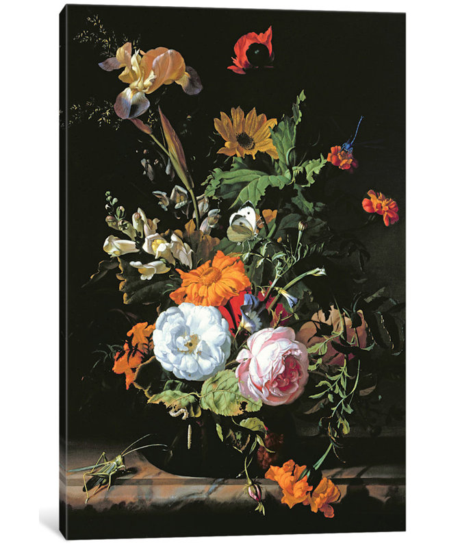 « still life of summer fleurs », reproduction d’art sur toile, H 40 po x l 26 po x P 1,5 po