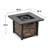 24"H X 36" W Propane Outdoor Fire Pit Table With Cover