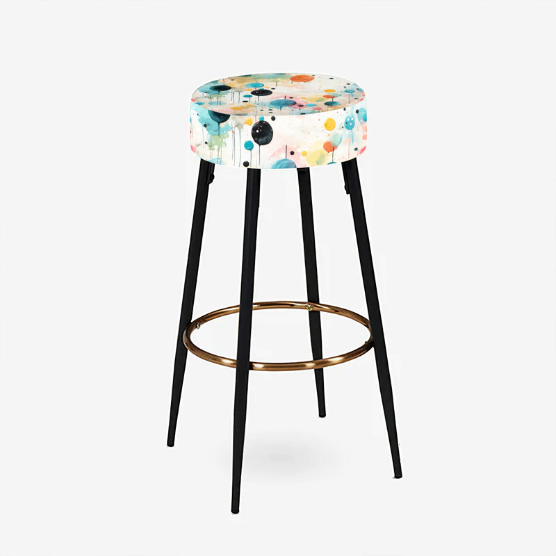 Ensemble de 2 tabourets de bar multicolores Dance Polka Dots