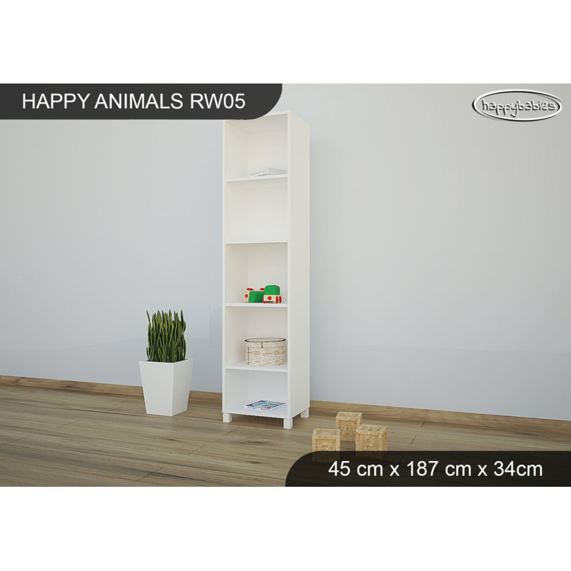 Cube Unit Kids Bookcase, White, 177cm H x 60cm W x 34cm D