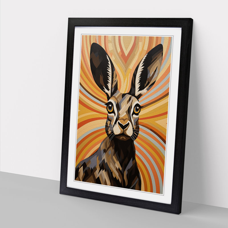 Hare Op - Single Picture Frame Print on Wood