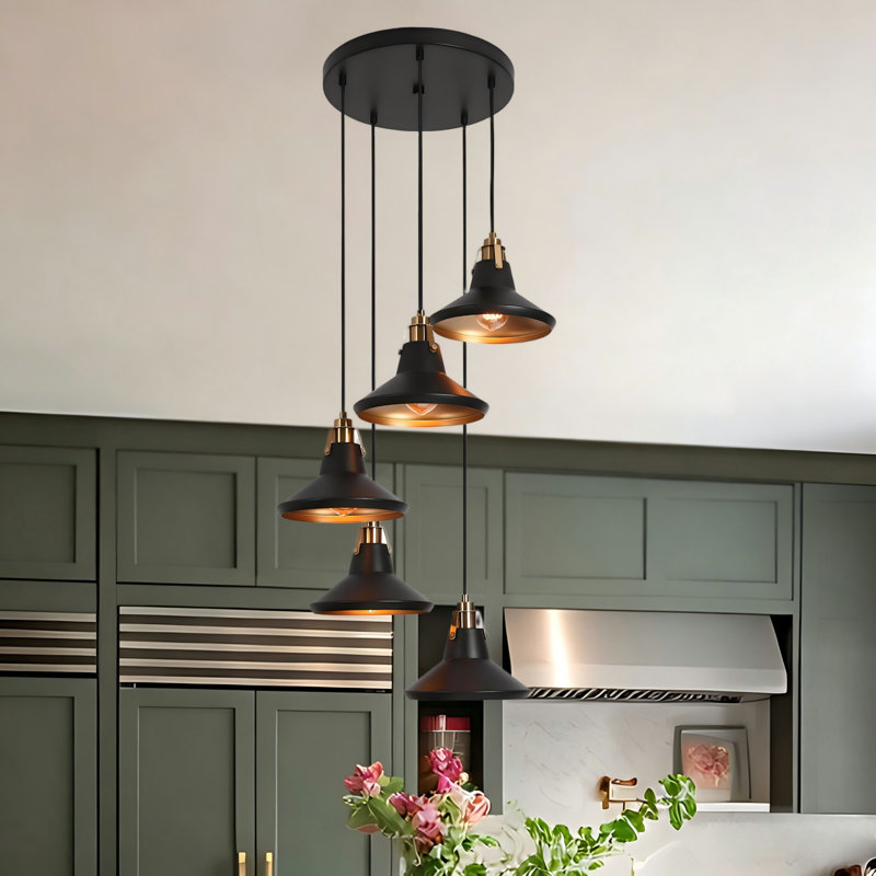 Germanton Cluster Cone Pendant, 5 Light