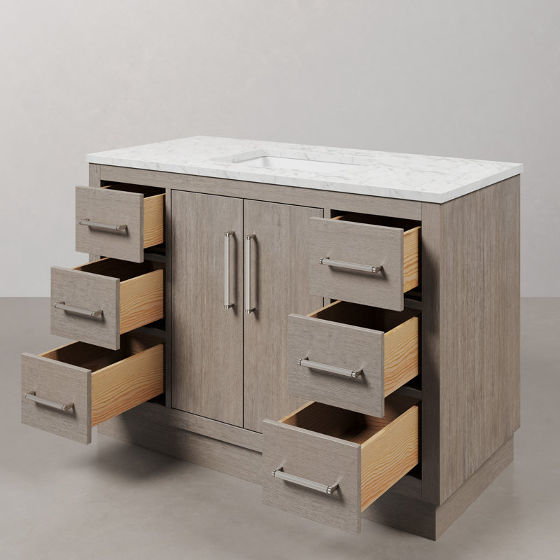 Hugo 48'' W Single Vanity, Chrome