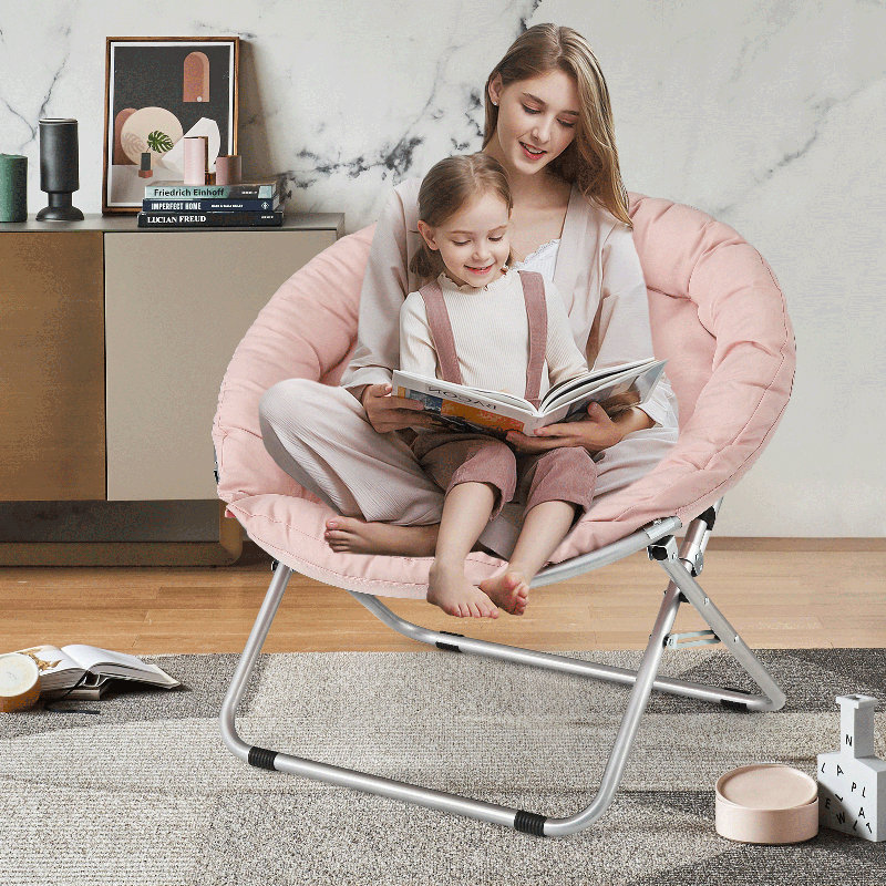 Chaises de salle à manger rembourrées Masciarelli, Argent argent, Polyester rose