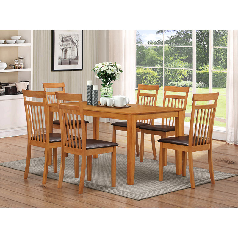 Elisa 6 -Person Solid Wood Dining Set