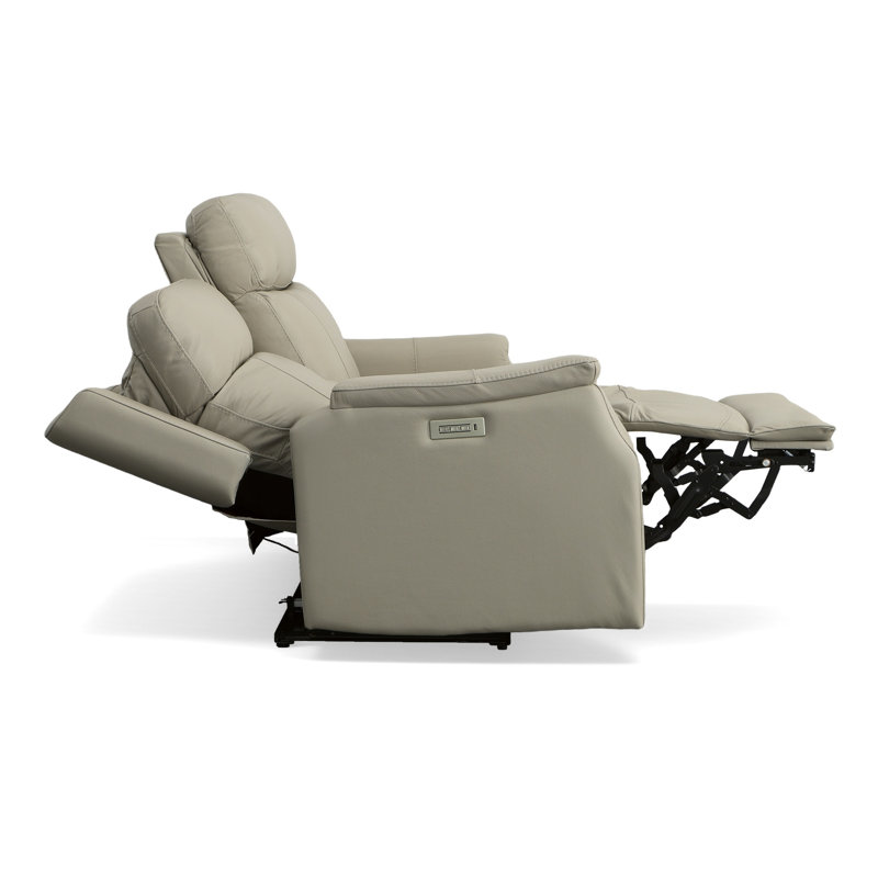 Eamon Reclining Sofa with Power Headrests & Lumbar, Gray