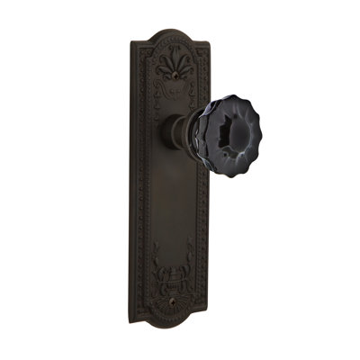 Plaque Meadows avec bouton de porte noir cristal
