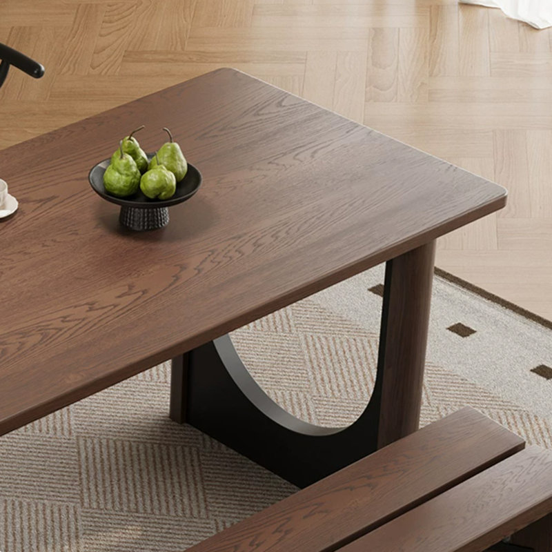 Bureau rectangulaire en bois massif de style français, 29.52" H x 70.86" W x 27.55" D