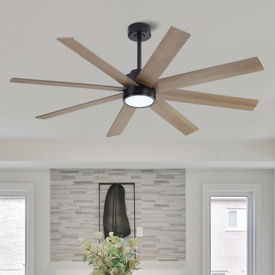 60 In./72 In. 8-Plywood Blades Indoor Led Ceiling Fan With Remote
