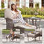 Ensemble de 2 repose-pieds en osier PE avec repose-pieds beige-297823405-297823408