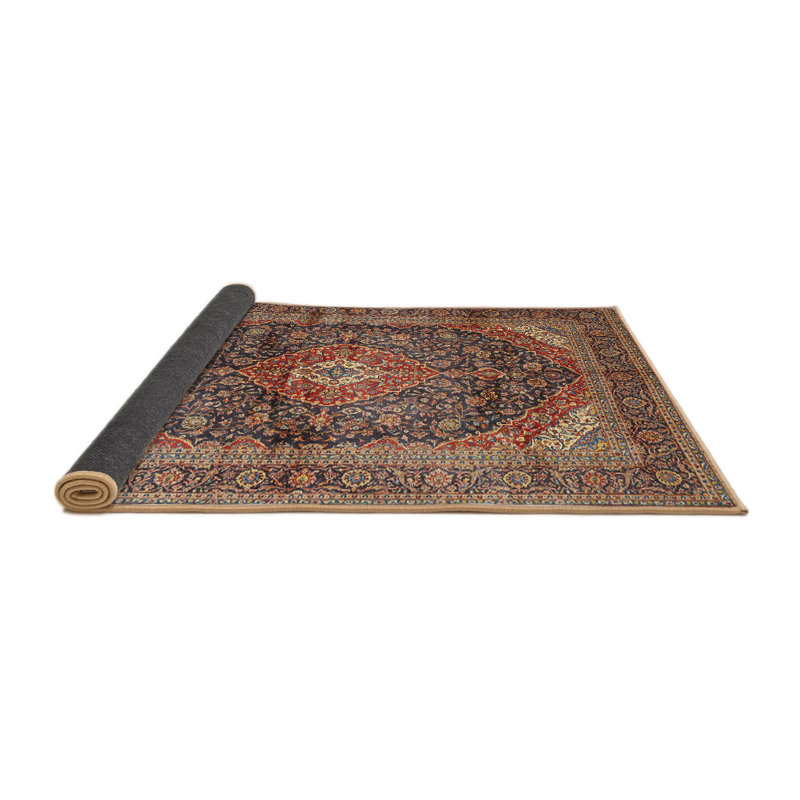 Tapis traditionnel mehroon/noir/bleu, Rond 3 pi