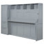 Grey Queen Wall Bed With Closet And Drawers, Transform Your Room Into A Multifunctional Clutter - Space Side Flip Storage For Different Living Scenarios