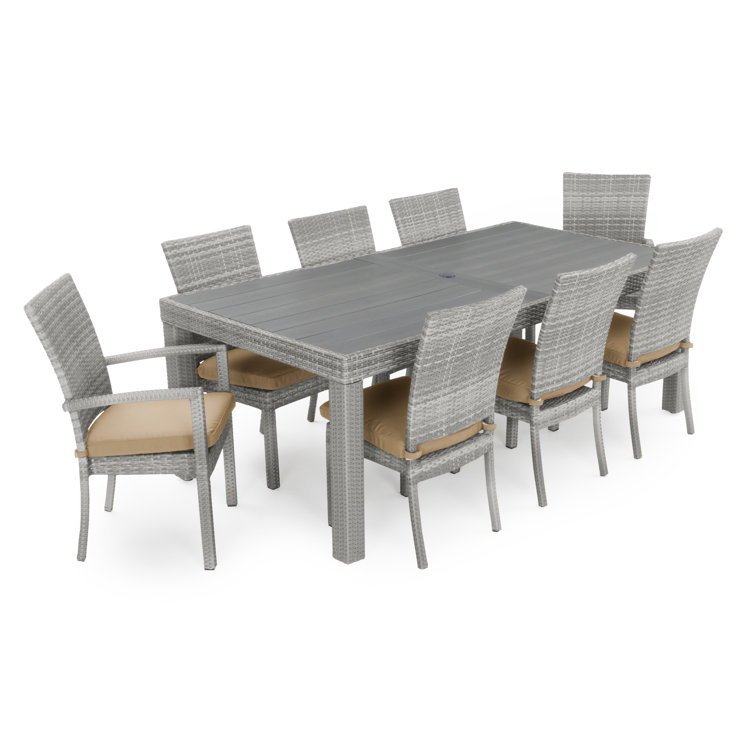 Cannes Outdoor 9 - Piece Dining Set with Cushions