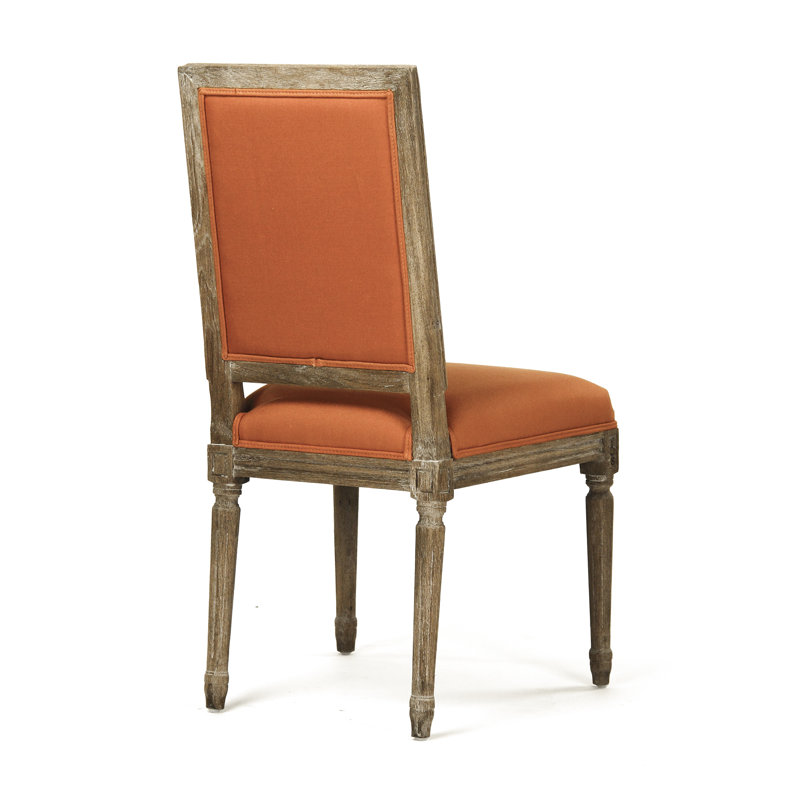 Louis Upholstered Dining Chair, Orange/Brown