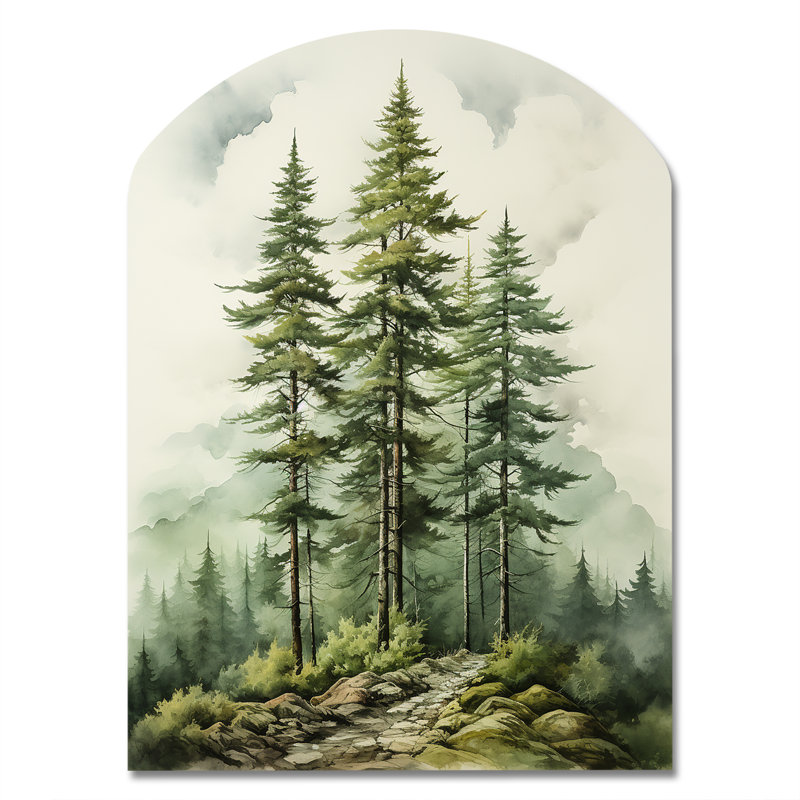 Hadessah pin vert Eternal Guardians II - décoration murale pin asymétrique en métal, sculpture murale, H 34 po x l 25 po