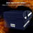 File Box Fireproof Document Box With Lock,File Storage Organizer Box With Insert Pocket,Collapsible Portable File Box Home Office File Cabinet With Handle For Hanging Letter/Legal Folder,Blue