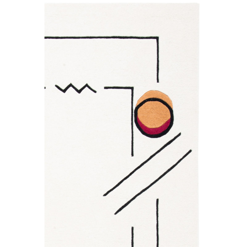 Tapis en laine touffeté à la main Briahnna, Tapis de couloir 2 pi 3 po x 8 pi