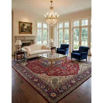 Ameliasburg One-of-a-Kind 9'8" X 12'9" 1990s Wool Area Rug in Red
