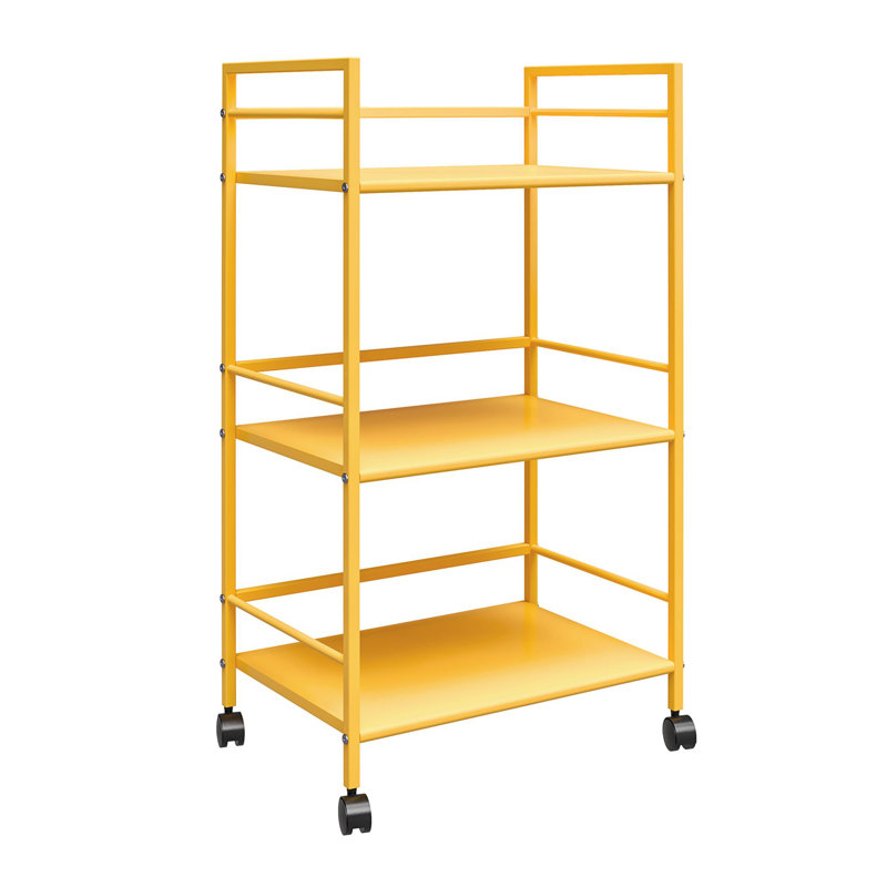 Metal Bar Cart, Yellow