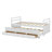 Makemson Twin Captain's Wood Daybed With 3 Storage Drawers, Trundle Bed-893835027