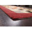 Tapis décoratif en laine noué à la main de conception unique 6 pi 4 po x 10 pi 1 po « New Age » rouge/beige/gris