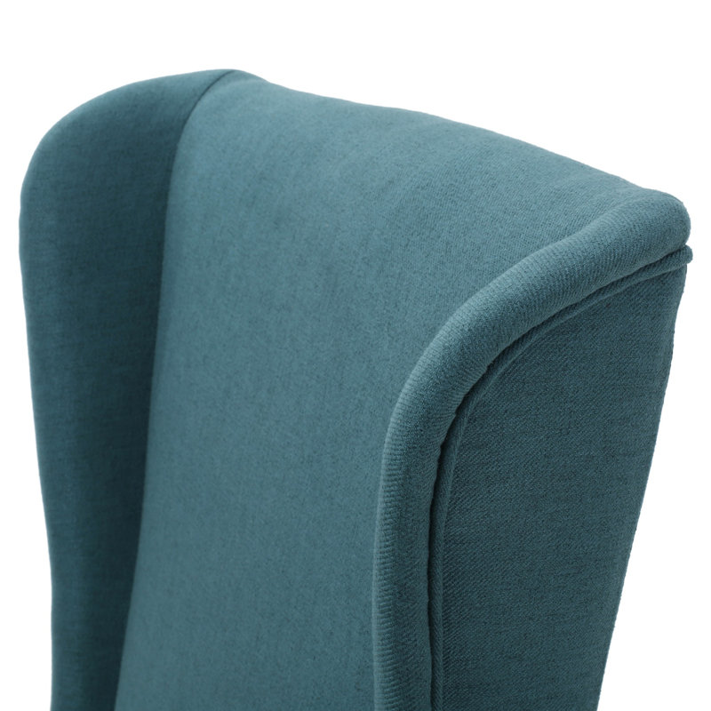 Chaise d'appoint rembourrée Aphton, Sarcelle