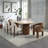 Oval Dining Table, Travertine Top & Dark Oak