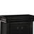 Sleek Black Modern Nightstand – 2 Drawer Storage with French Dovetail & Metal Glides, Brushed Nickel Handles for Bedroom-2074908373