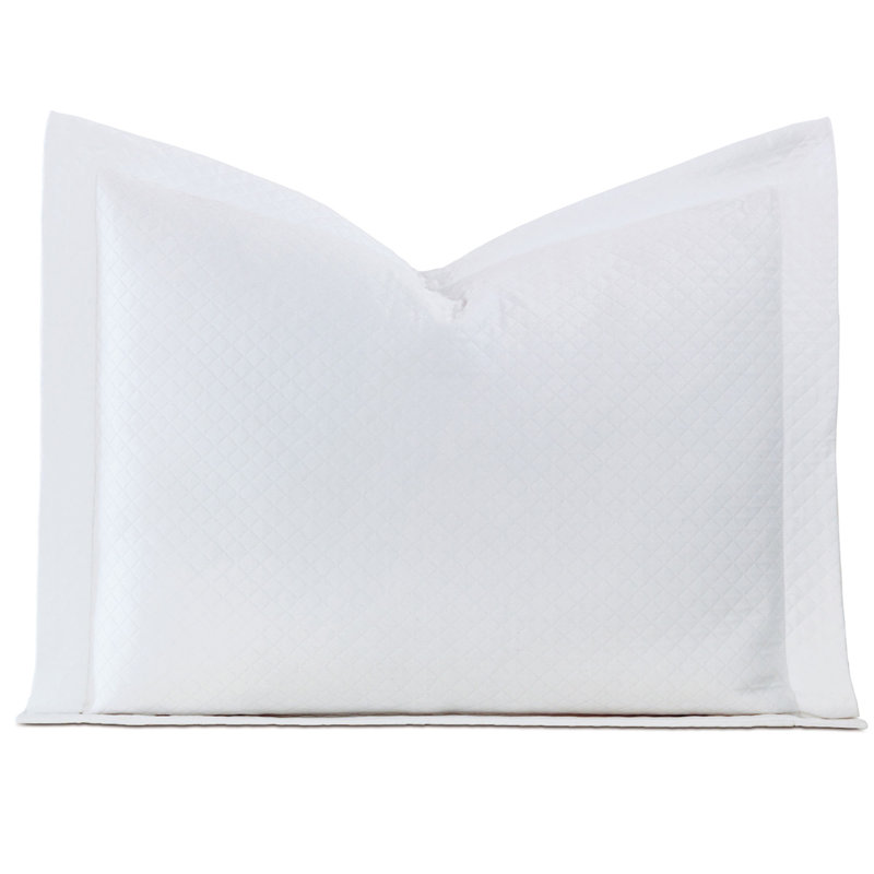Matera Pillow Sham, White, Standard