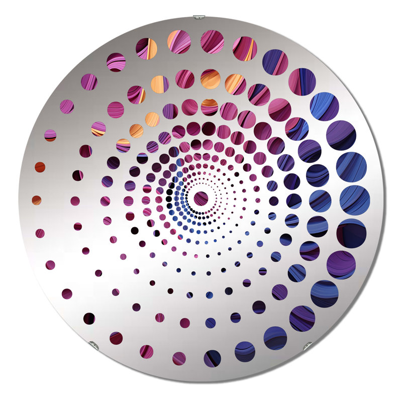 Hershal - Miroir mural spiralé, 31,4 po x 31,4 po