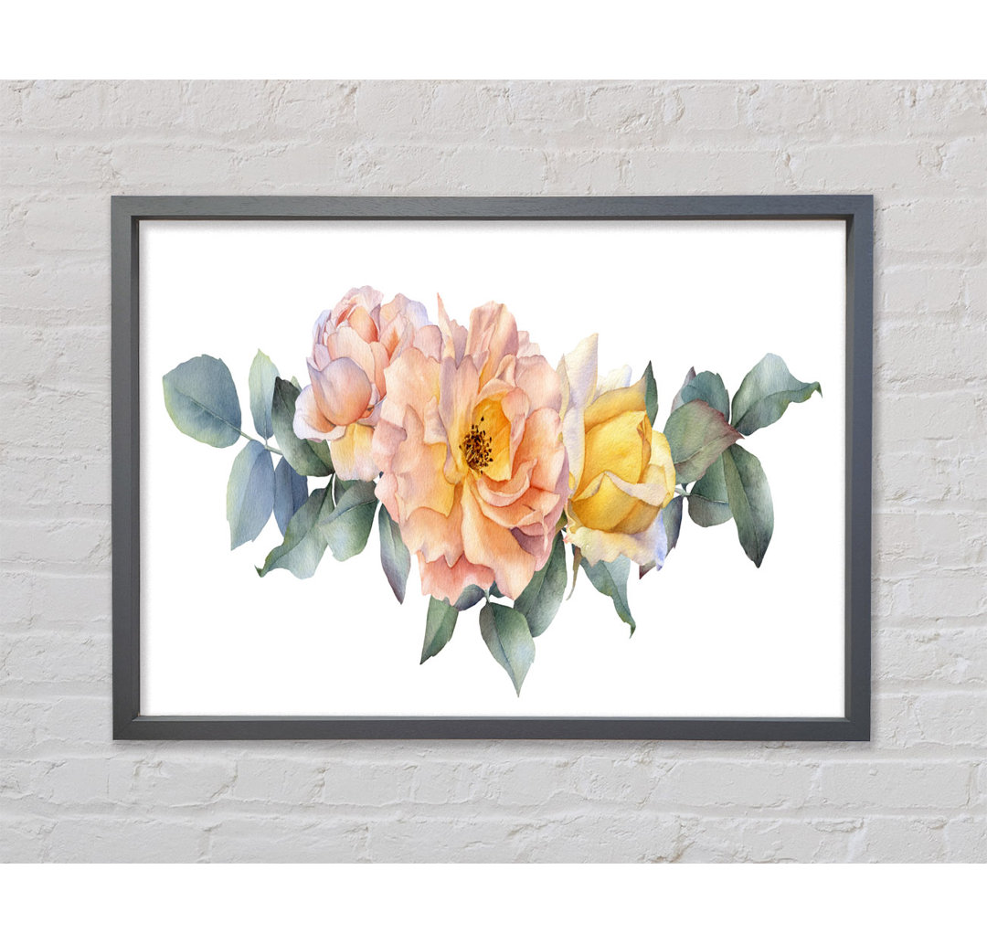 The Blush Pink Rose - Einzelner Bilderrahmen Kunstdrucke auf Leinwand