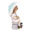 Statuaire de jardin solaire 17 pouces Exhart Boy and Girl with Umbrella