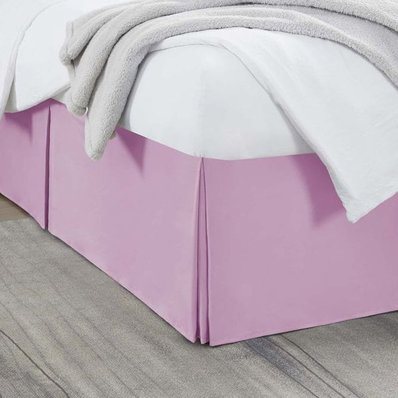Luxury Pleated 14" Bed Skirt, Lilac, Twin