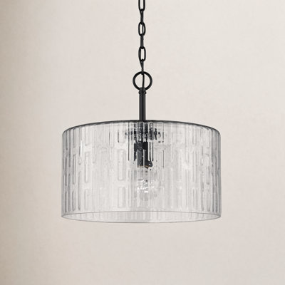 Morrone Single Light Glass Semi Flush Mount