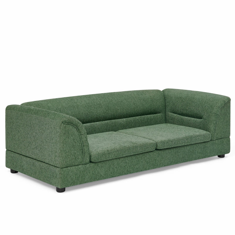 Pet Sofa, Rectangular Dog Sofa, Pet Couch for Dogs, Olive Green