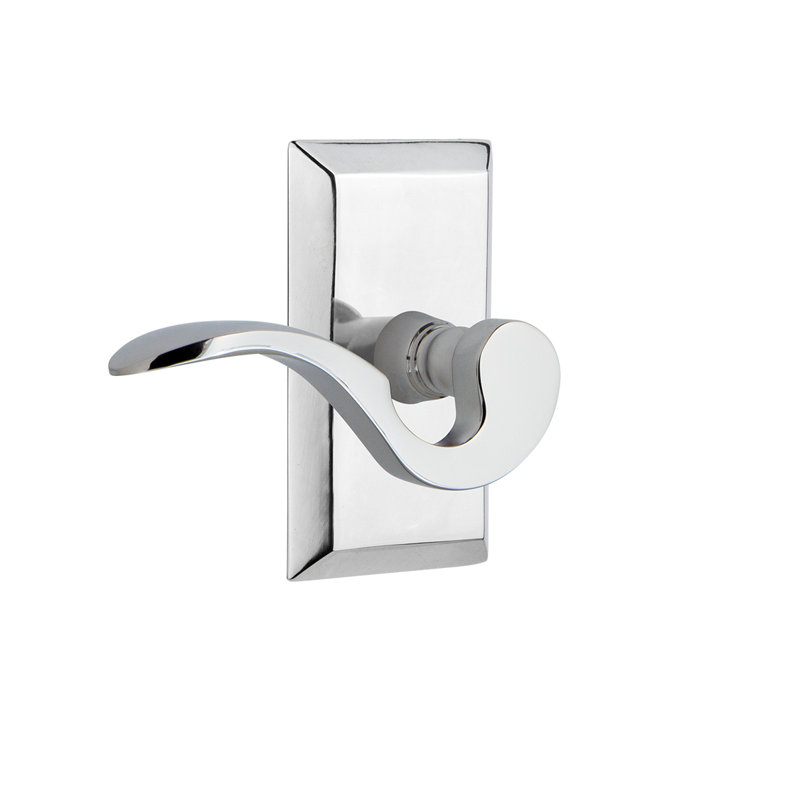 Studio Studio Passage (couloir et garde-robe) avec levier de manoir, Chrome brillant, 2-3/8 po, Gauche