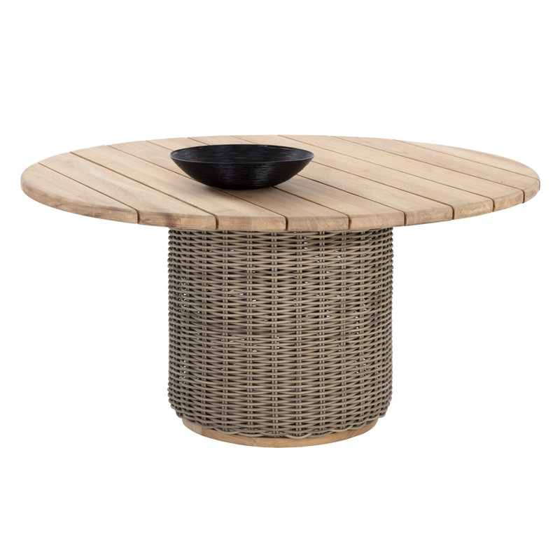 Brelynn Round Wicker Outdoor Dining Table , 60'' in. W 60'' in. D