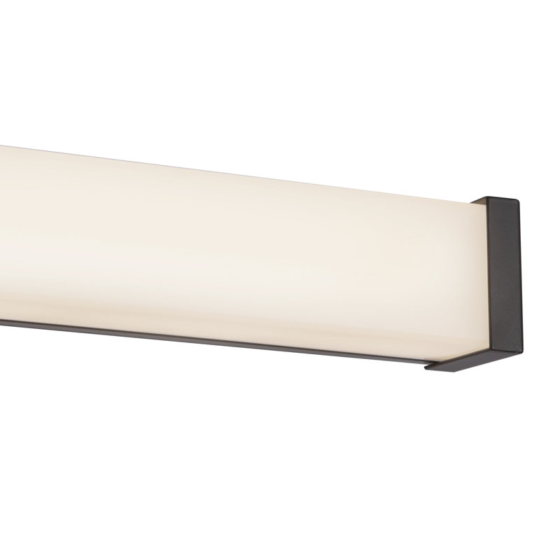 Geri 36-in Black dimmable LED Wall Sconce, Matte Black