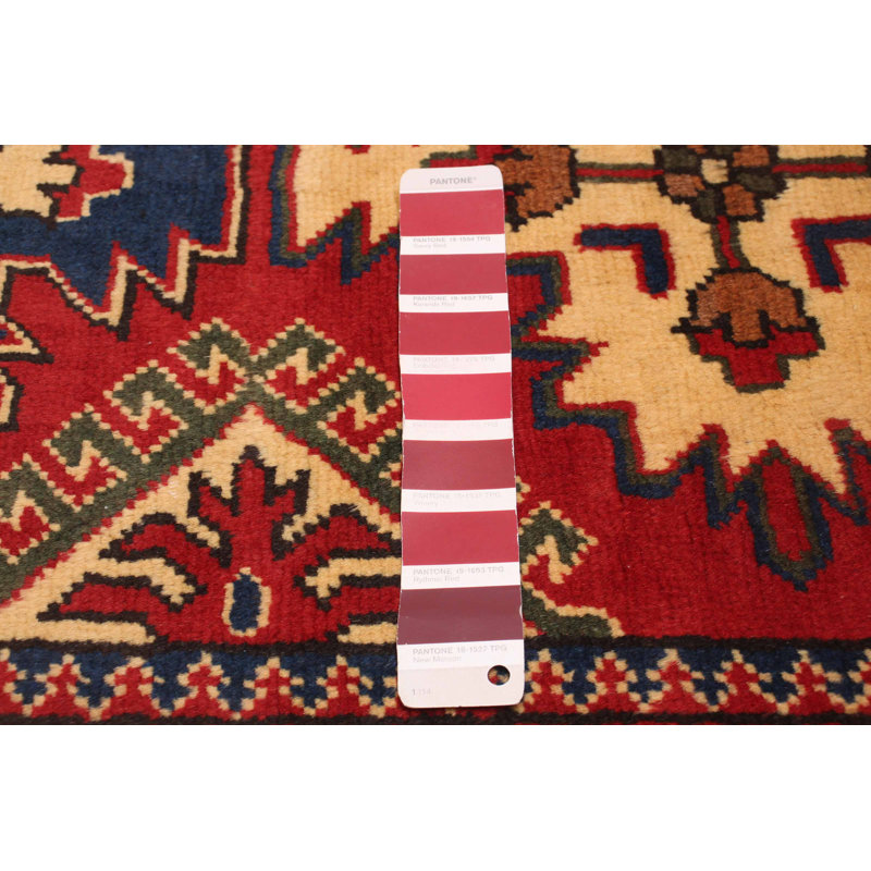 Tapis de couloir unique en laine rouge 2 pi 10 po x 9 pi 10 po Kargahi