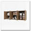 Armoire murale en chêne naturel naturel en mélamine avec 4 portes et rangement en verre-1435508508