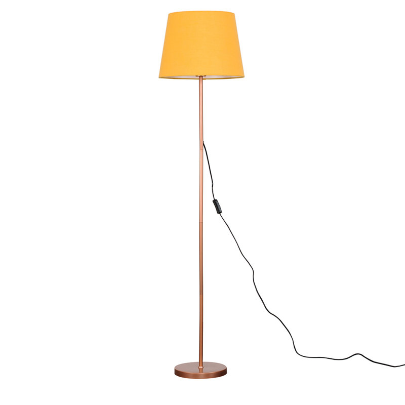 Gurpreet 154cm Traditional Floor Lamp, No, Blue, Copper