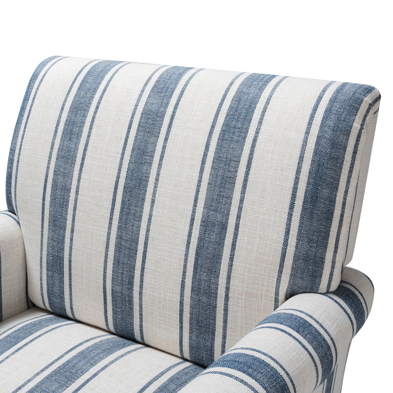 Fauteuil Ariana, Rayures bleu marine