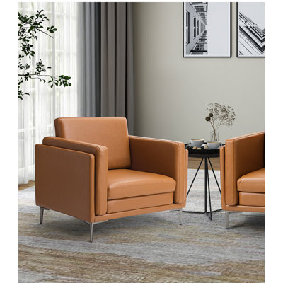 Ingveldur Faux Leather Armchair