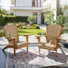 Chaise Adirondack d'extérieur en teck Bristol avec housse de patio (ensemble de 2)